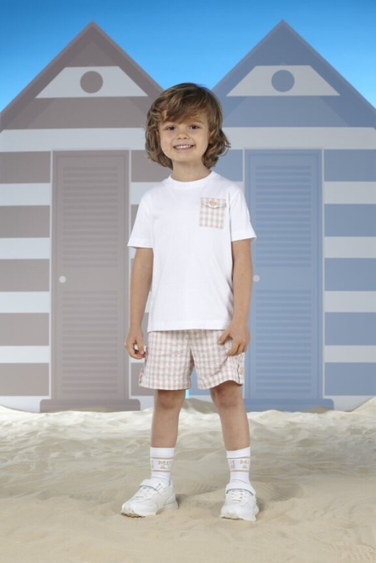 Mitch and Son Mitch & Son SS24 Troy Gingham Pocket T-Shirt