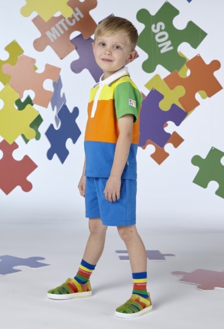 Mitch and Son Mitch & Son SS24 Vito Colour Block Polo Set - 18 MONTHS