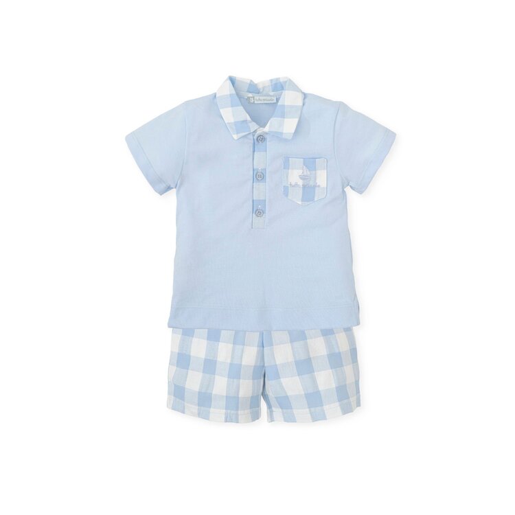 Tutto Piccolo Tutto Piccolo SS24 Gingham Short Set - 7580- 12 MONTHS