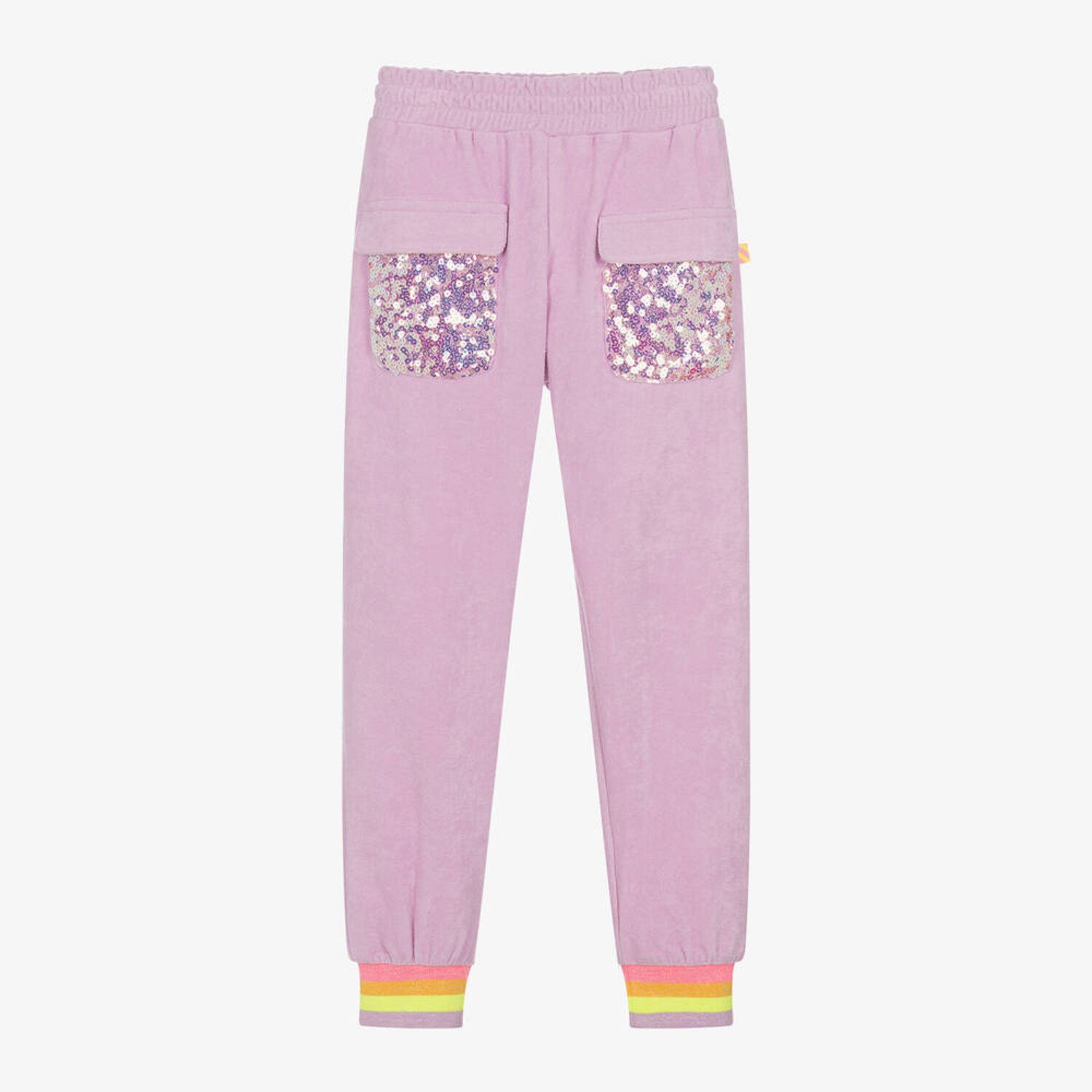 Pink joggers with glitter star on the front