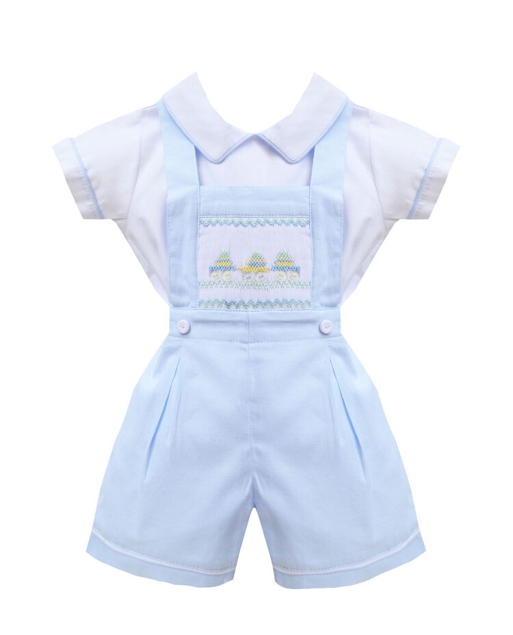 Pretty Originals Pretty Originals Smock Bib Boys Set SS24 DL62226