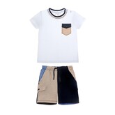 Patachou Patachou SS24 Colour Block Short Set - 3346