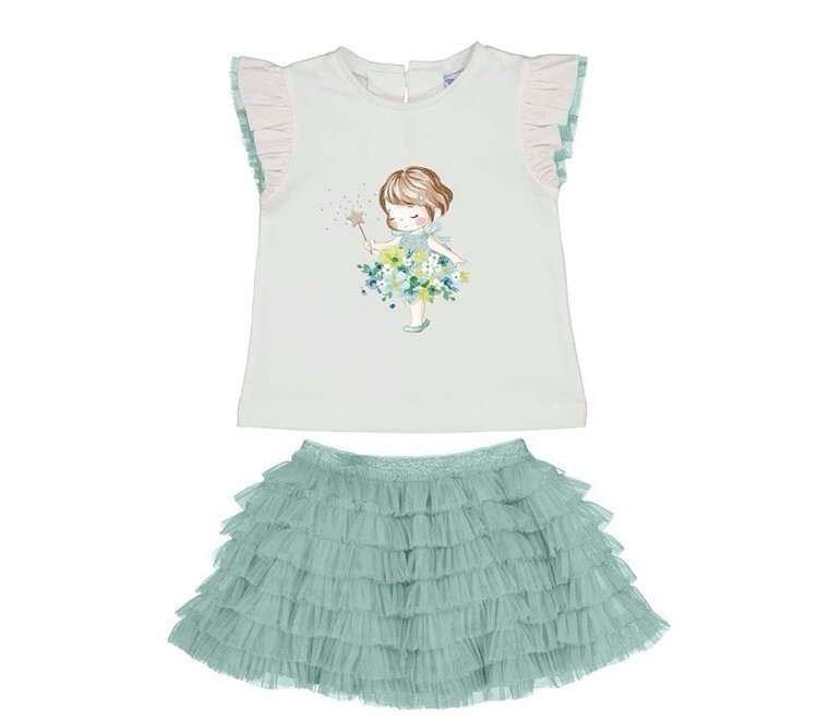 Mayoral Mayoral SS24 Tulle Skirt Set - 1005/1981