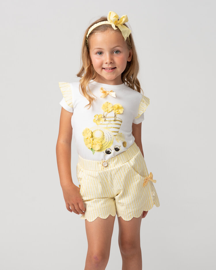 Caramelo SS24 Striped Short Set - 349028-12-18 MONTHS