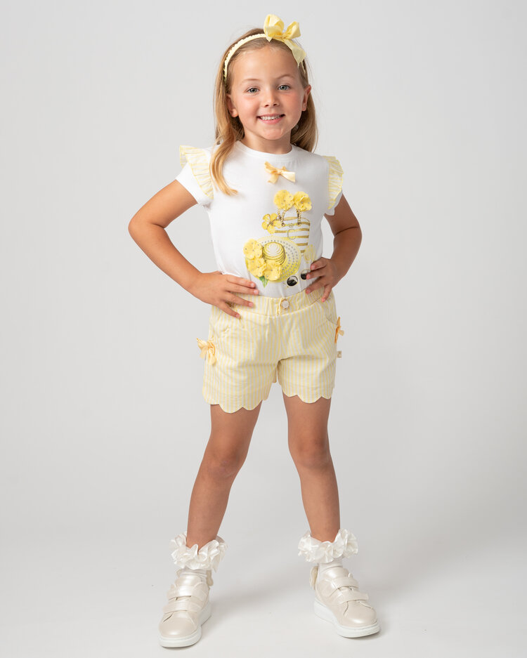 Caramelo SS24 Striped Short Set - 349028-12-18 MONTHS