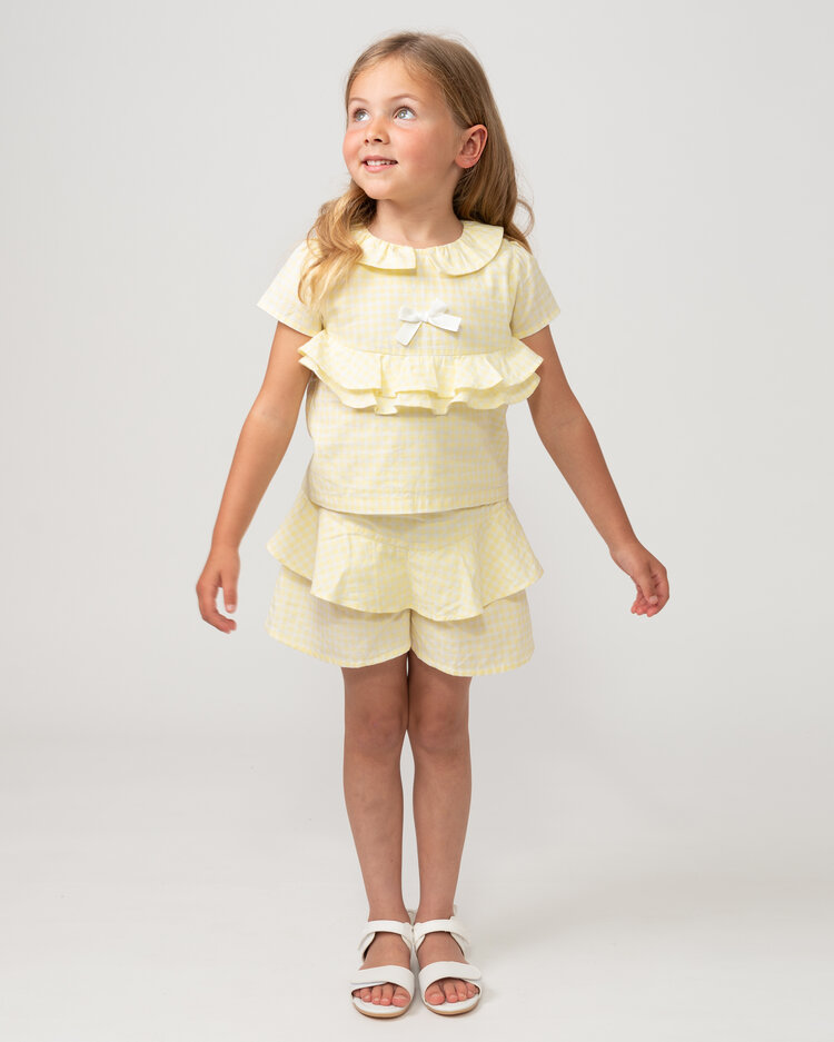 Caramelo SS24 Gingham Frill Skort Set - 312206