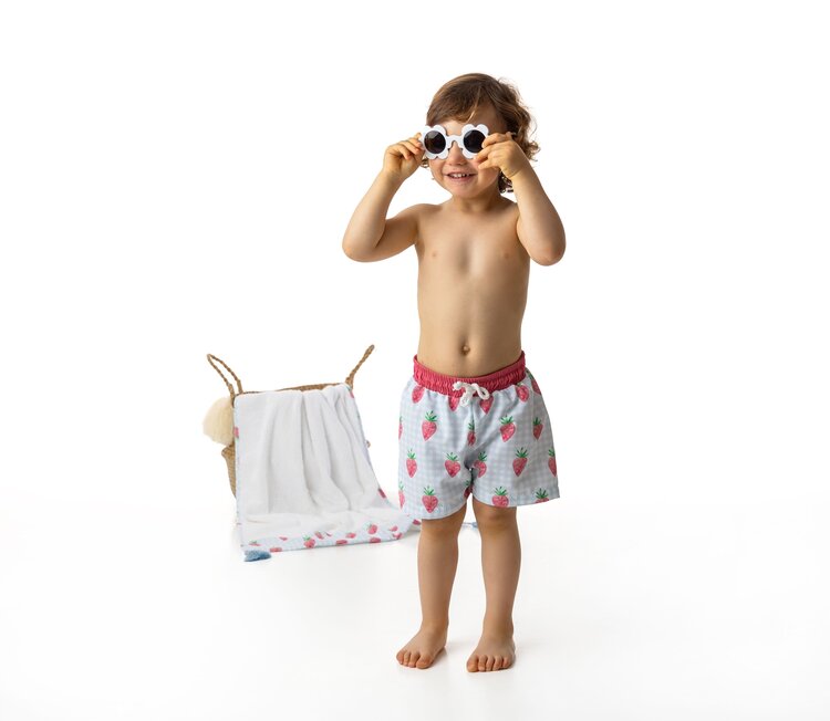 Meia Pata Meia Pata SS24 Boys Strawberry Trunks - MP019