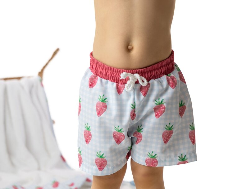 Meia Pata Meia Pata SS24 Boys Strawberry Trunks - MP019