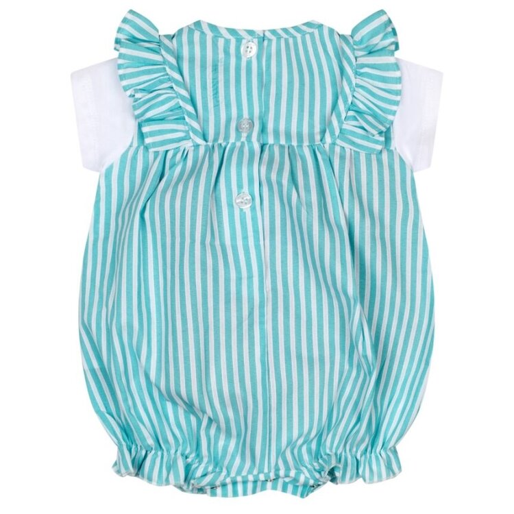 Little A Little A SS24 Kendal Stripe Seersucker Romper