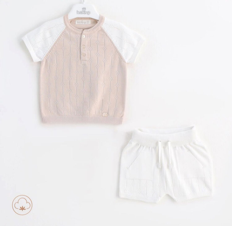 Leoking Knit Short Set 8458 SS24 - 12 MONTHS