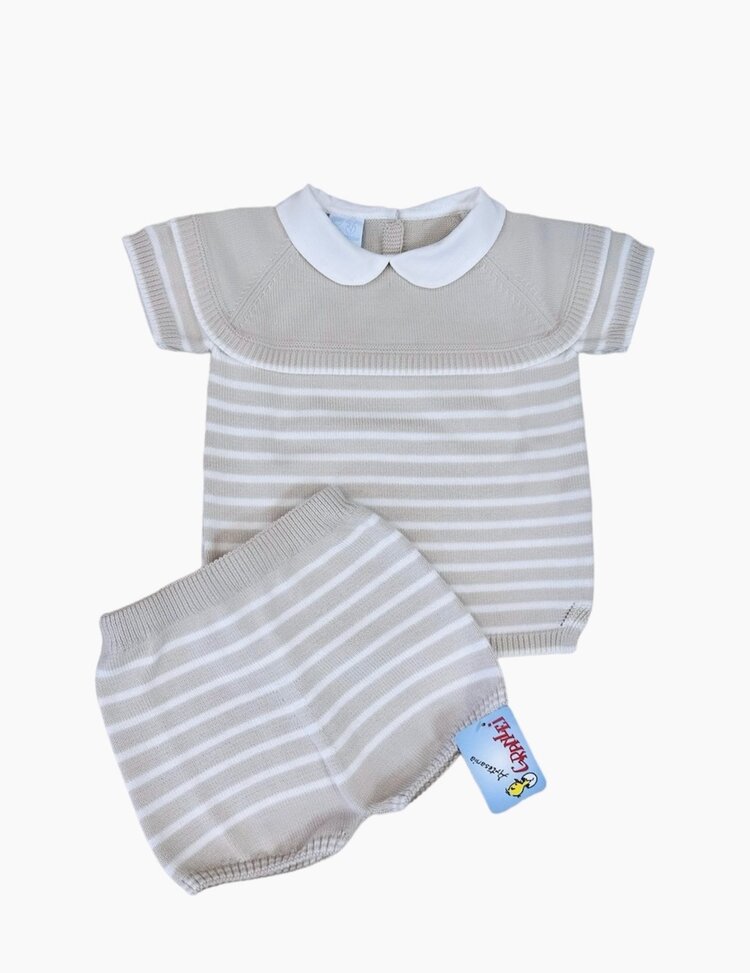 Artesania Granlei Artesania Granlei SS24 Stripe Short Set - 124-365CT