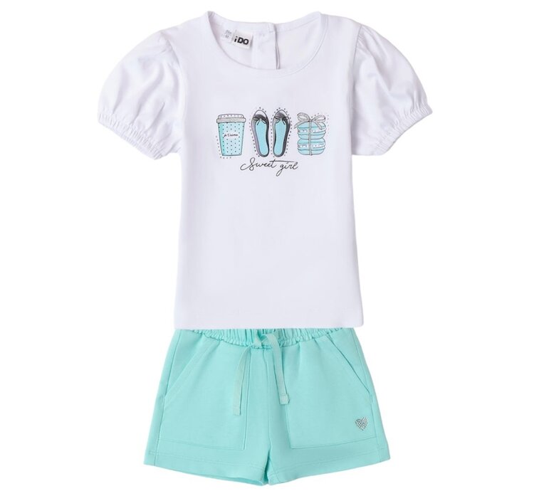 iDO iDO SS24 'Sweet Girl' Short Set - 48745/48781