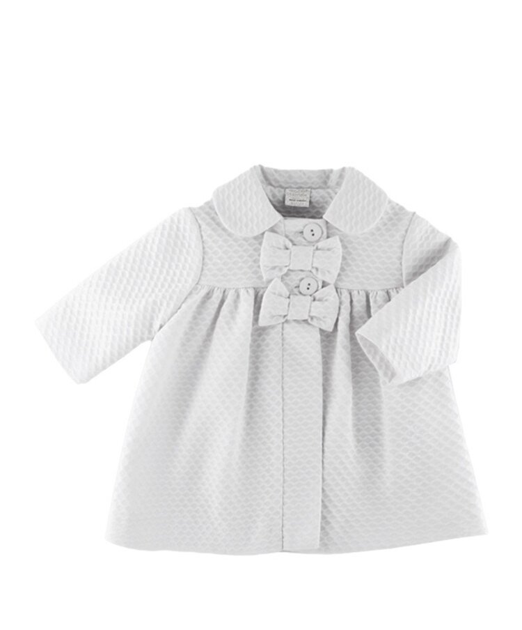 Sardon Sardon SS24 Girls Waffle Bow Coat - 24LA-419