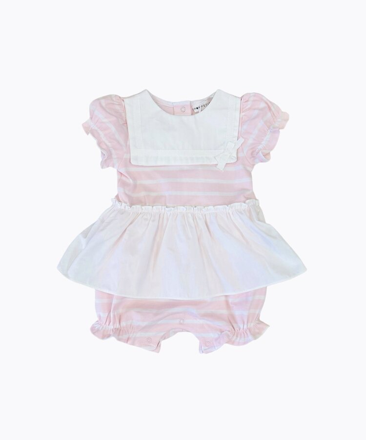 Pom Petit Pom Pom Petit Pom SS24 Stripe Romper - 5029