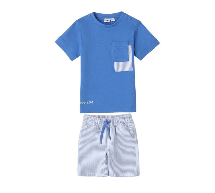 iDO iDO SS24 Boys Stripe Short Set - 48673/48693