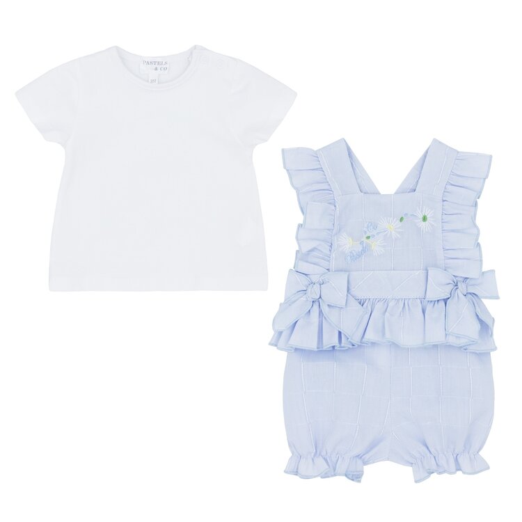 Pastels & Co Pastels & Co SS24 Cate Dungaree Set - P106E