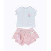iDO iDO SS24 Girls Frill Short Set - 48146- 1 MONTH
