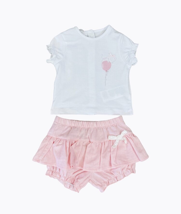 iDO iDO SS24 Girls Frill Short Set - 48146- 1 MONTH