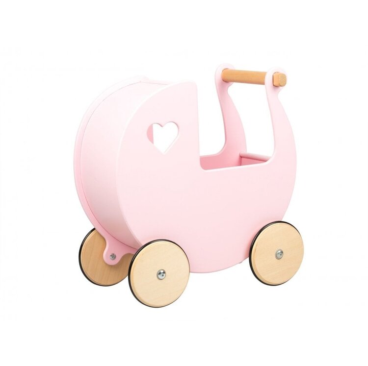 Pink Moover Wooden Dolls Pram