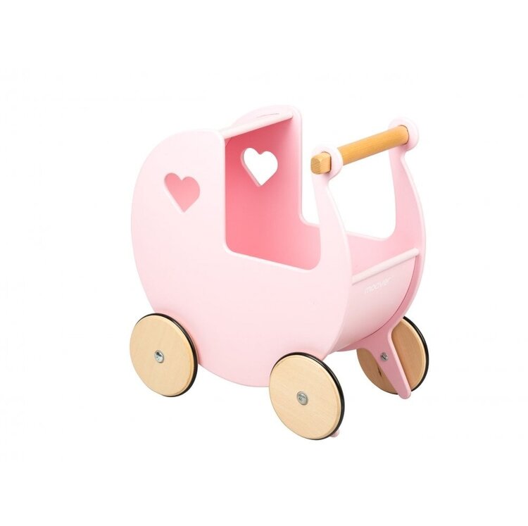 Pink Moover Wooden Dolls Pram
