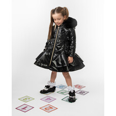 Caramelo BTS AW24 Quilted Coat with Bow - 342340
