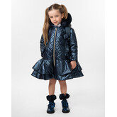 Caramelo BTS AW24 Quilted Coat with Bow - 342340
