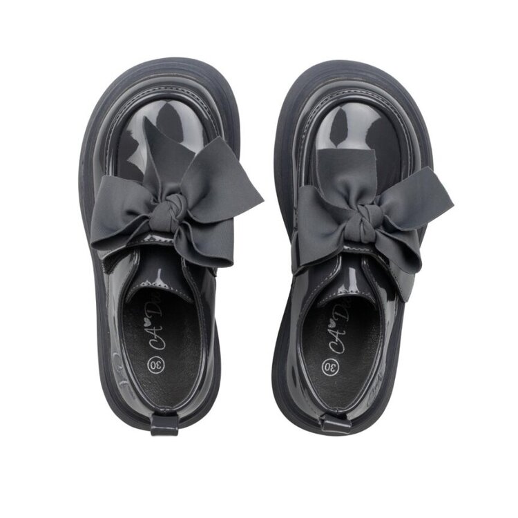 ADee A'Dee AW24 Mary Bow BTS Bow Shoe - Dark Grey
