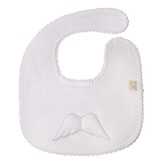 Baby Gi Baby Gi AW24 Angel Square Bib - White