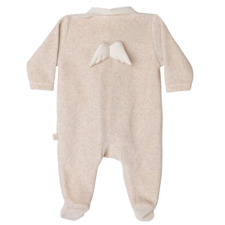 Baby Gi Baby Gi AW24 Angel Wing Velour Babygrow