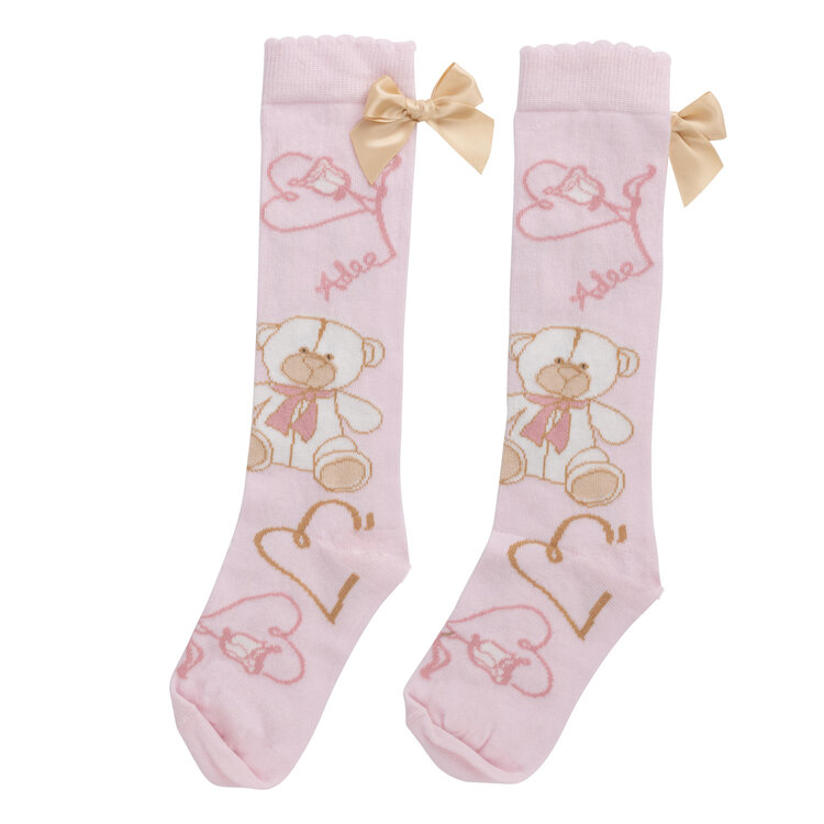 ADee A'Dee AW24 Sloane Teddy Print Knee High Socks