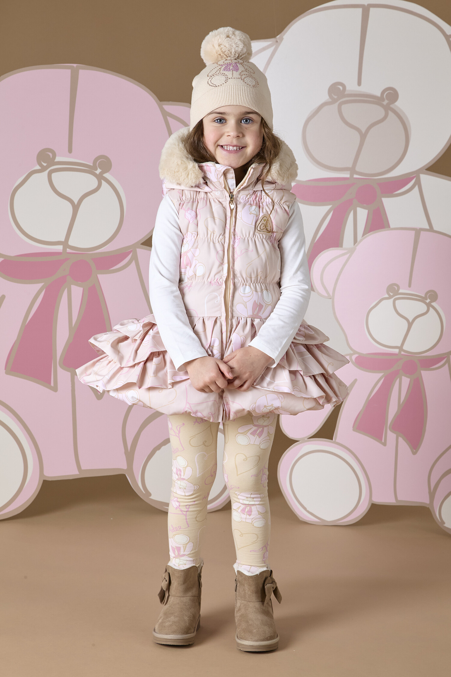 A'Dee AW24 Sabrina Knitted Pom Pom Hat - Bubbles Childrenswear