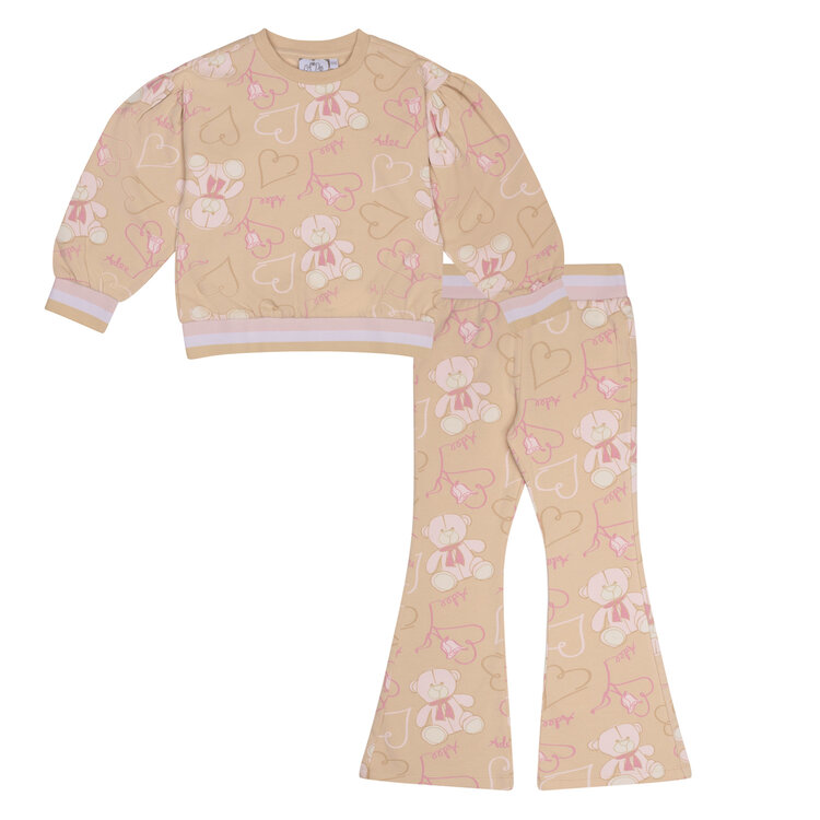 ADee A'Dee AW24 Sienna Teddy Print Flare Tracksuit
