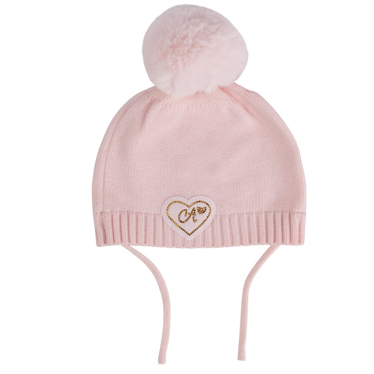 Little A Little A AW24 Glynne Bear Knitted Pom Pom Hat