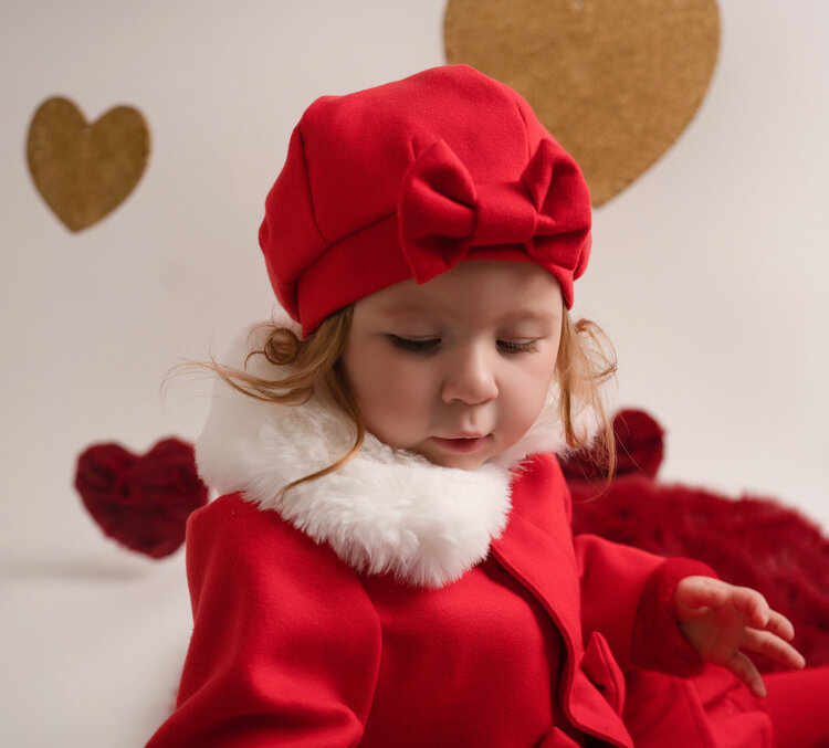 Little A Little A AW24 Harper Felt Coat & Beret Set