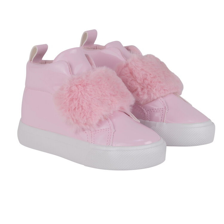 Little A Little A AW24  Furever Faux Fur Strap High Top - Pink