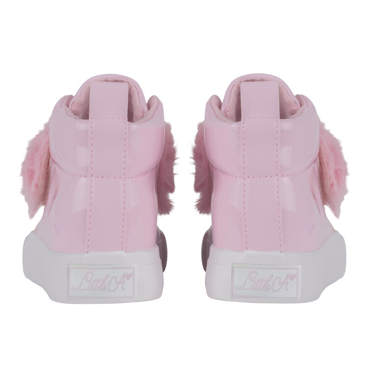 Little A Little A AW24  Furever Faux Fur Strap High Top - Pink