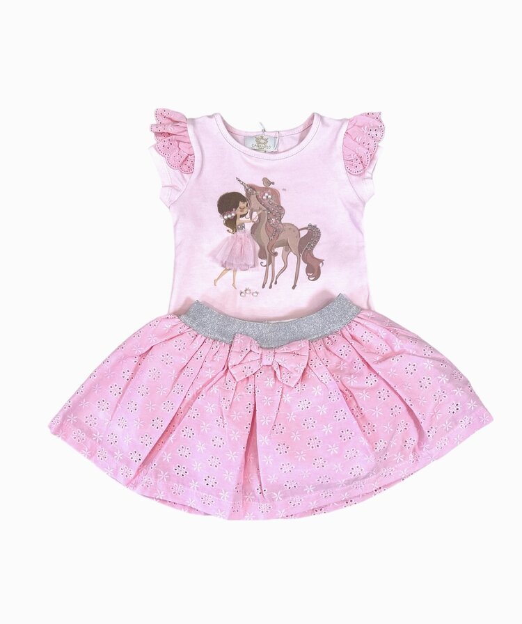 Caramelo SS24 Diamante Unicorn Skirt Set - 012211