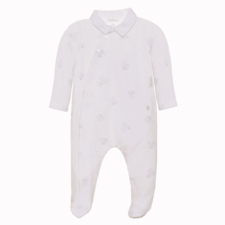 Patachou Patachou AW24 Velour Teddy Print Babygrow - 3050