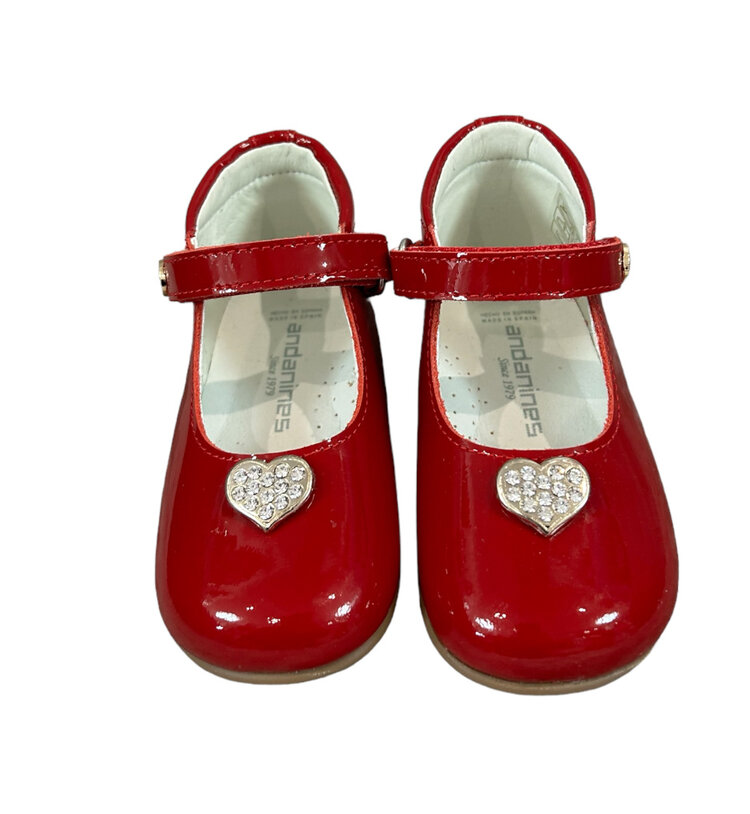 Andanines Andanines Velcro Strap Heart Shoe 242150 AW24