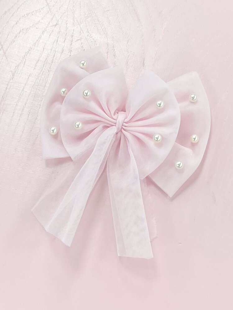 Caramelo AW24 Pearl Hair Bow with Alligator Clip - 349757