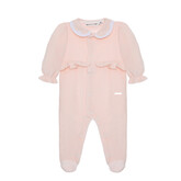 Pom Petit Pom Pom Petit Pom AW24 Velour Frill Babygrow - 5015