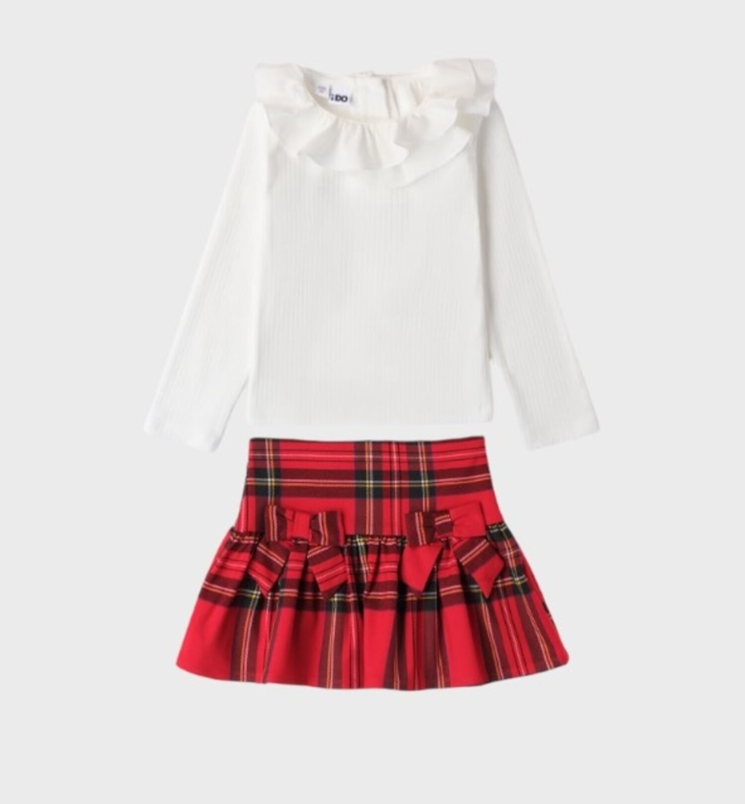 iDO iDO AW24 Tartan Skirt Set 4A589/4A626 Bubbles Childrenswear