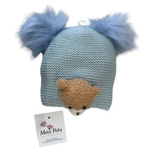 Meia Pata Meia Pata Fuzzy Bear Double Pom Hat AW24