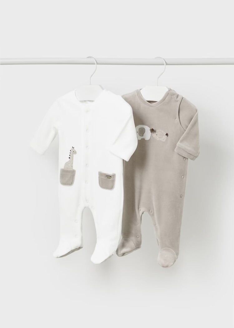 Mayoral Mayoral AW24 Velour 2 Piece Babygrow Set - 2794