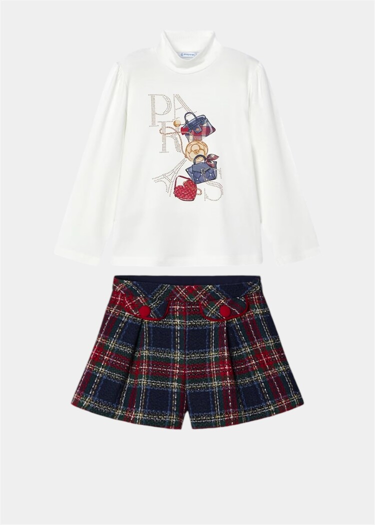 Mayoral Mayoral AW24 Tartan Short Set - 4061/4217