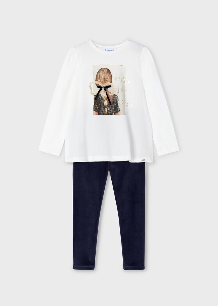 Mayoral Mayoral AW24 Velvet Legging Set - 4705