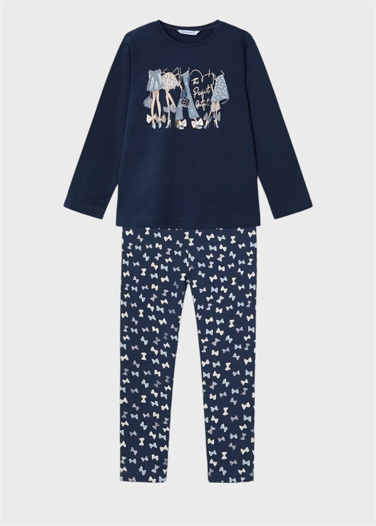 Mayoral Mayoral AW24 Bow Printed Legging Set - 4072/4704