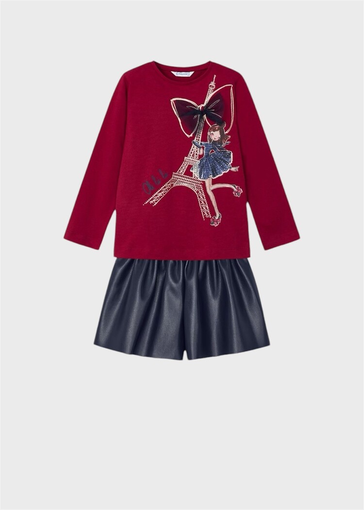 Mayoral Mayoral AW24 Leather Skirt Set - 4063/4907