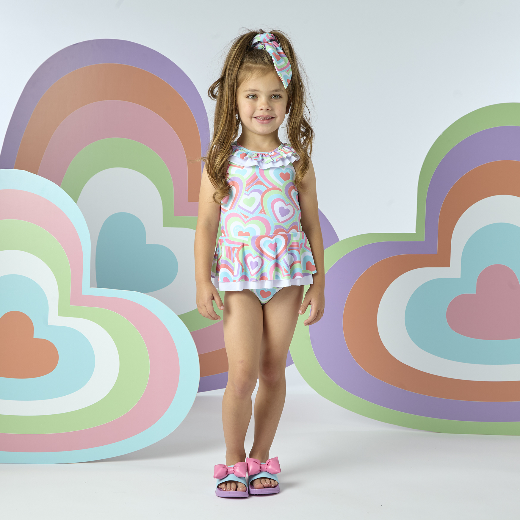 A'Dee SS25 Oceana Frill Swimsuit - Bubbles Childrenswear A'Dee SS25 Oceana Frill Swimsuit - Bubbles Childrenswear