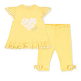 Little A Little A SS25 Bonnie Frill Daisy Legging Set